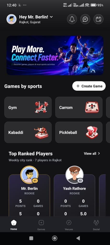 Squadd app screen